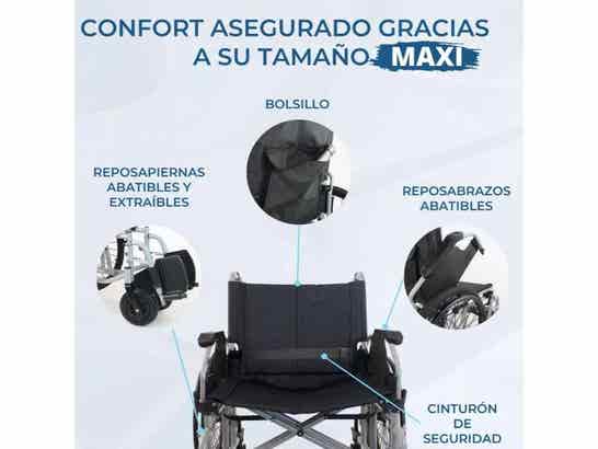 Sedia a Rotelle Bariatrica Autopropulsabile 24" fino a 225kg (60cm) ausilio per disabili