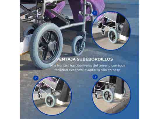 Sedia a rotelle Museo in alluminio con schienale nero ausilio per disabili