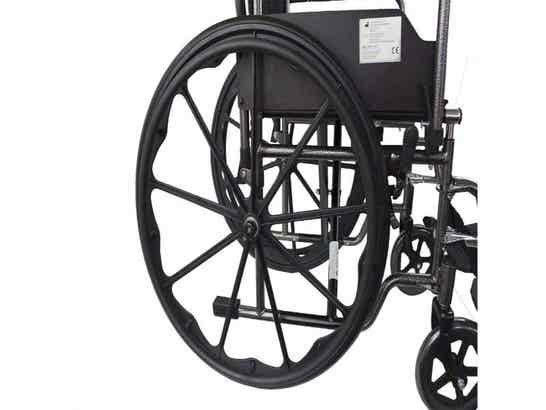 Sedia a rotelle S220 Sevilla in acciaio con ruote grandi, 110 kg ausilio per disabili