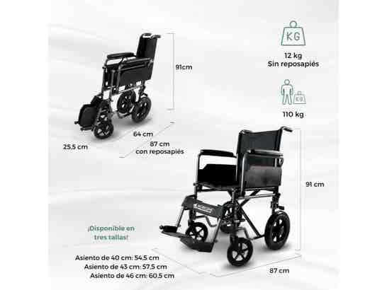 Sedia a rotelle S230 Sevilla in acciaio, ruote piccole, comfort e mobilità ausilio per disabili