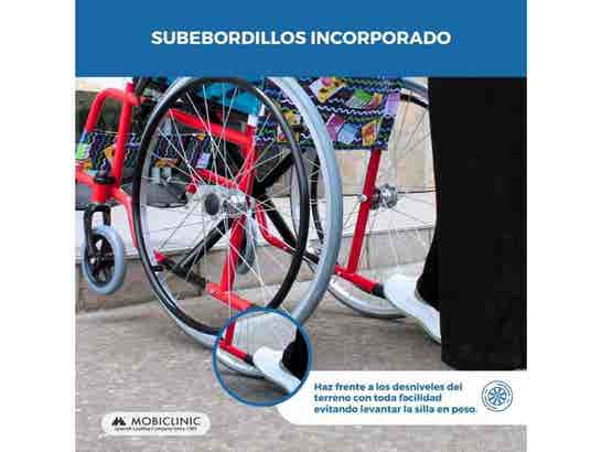 Sedia a rotelle Teatro per bambini, 35,5 cm, design colorato e pieghevole ausilio per disabili