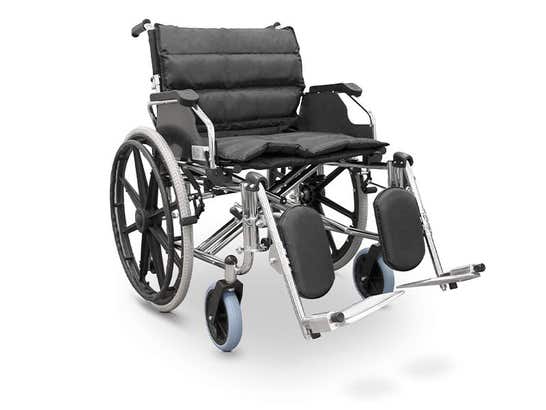 Sedia a rotelle con larghezza speciale 56 cm. Acciaio ausilio per disabili
