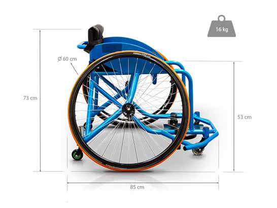 Sedia a rotelle da basket ausilio per disabili