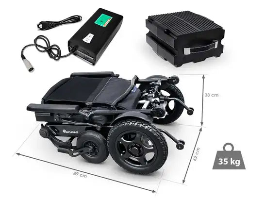 Sedia a rotelle elettrica pieghevole automatica Elite Ultramatic ausilio per disabili