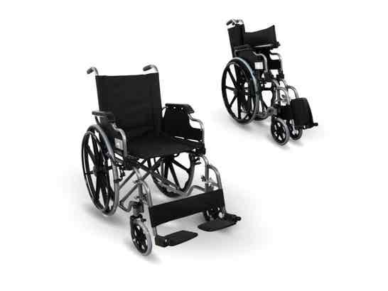 Sedia a rotelle in acciaio Giralda, 100 kg di capacità, ergonomica ausilio per disabili