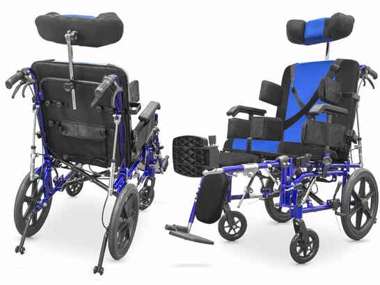 Sedia a rotelle neurologica estendibile, larghezza seduta 46 cm ausilio per disabili