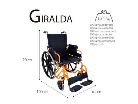 Sedia a rotelle pieghevole Giralda Premium ausilio per disabili