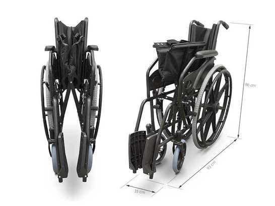 Sedia a rotelle pieghevole in acciaio EASY STYLE ausilio per disabili