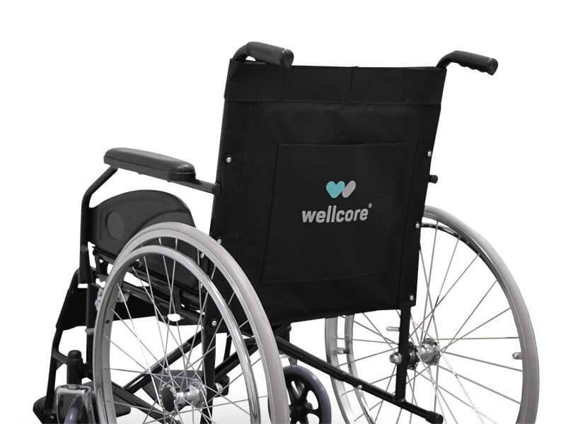 Sedia a rotelle pieghevole in acciaio Wellcore ausilio per disabili