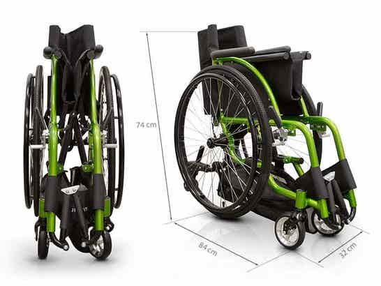 Sedia a rotelle sportiva pieghevole ausilio per disabili