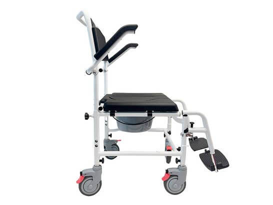 Sedia comoda in alluminio COMPAGNA per wc e doccia ausilio per disabili