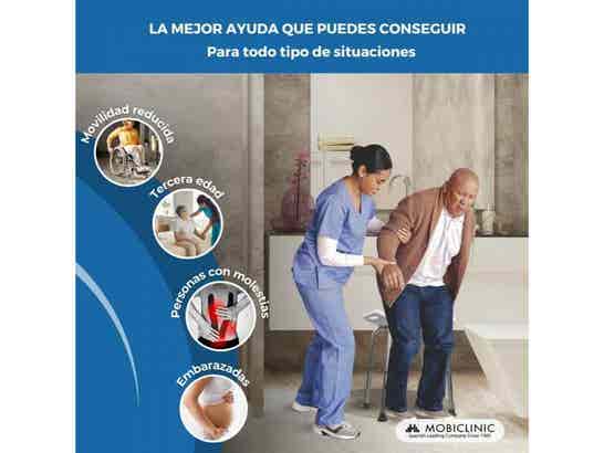 Sedia da bagno San Fermín in alluminio e PVC, regolabile, senza schienale ausilio per disabili