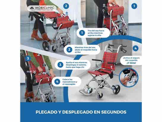 Sedia da trasloco in alluminio Neptuno, 34 cm di larghezza ausilio per disabili