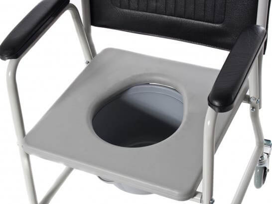 Sedia fissa con orinale estraibile ausilio per disabili