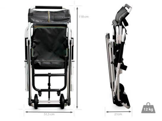 Sedia per il trasferimento del paziente sulle scale ausilio per disabili