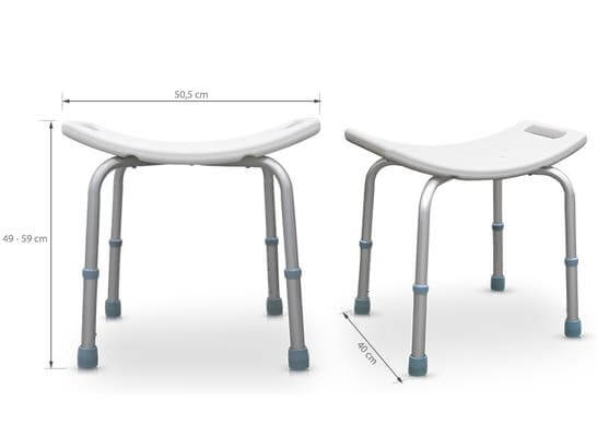 Sgabello da bagno ergonomico regolabile in altezza ausilio per disabili
