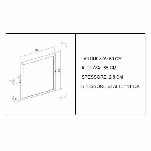 Specchio inclinabile con cornice Allmobility ausilio per disabili