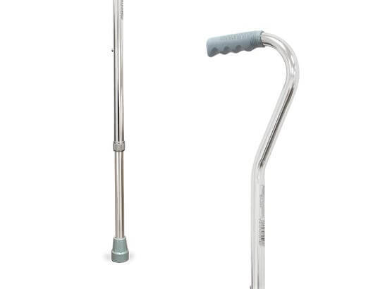 Stampella/bastone in alluminio, regolabile in altezza. ausilio per disabili