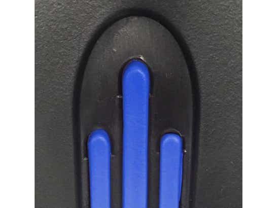Stampolina Advance in alluminio regolabile in altezza, bastone da passeggio inglese, impugnatura anatomica in gomma, blu ausilio per disabili