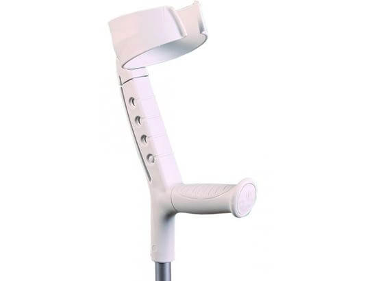 Stampolina bi-regolabile, bastone da passeggio inglese, gomito articolato, alluminio e polipropilene, fino a 150 kg, Progress II ausilio per disabili