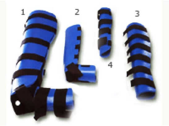 Steccobende semirigide set da 4 unità ausilio per disabili