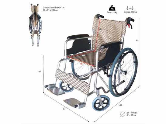 Carrozzina Disabili (Alluminio) TOSCA