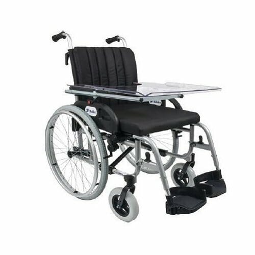 Tavolo standard con attacco a ribaltina ausilio per disabili