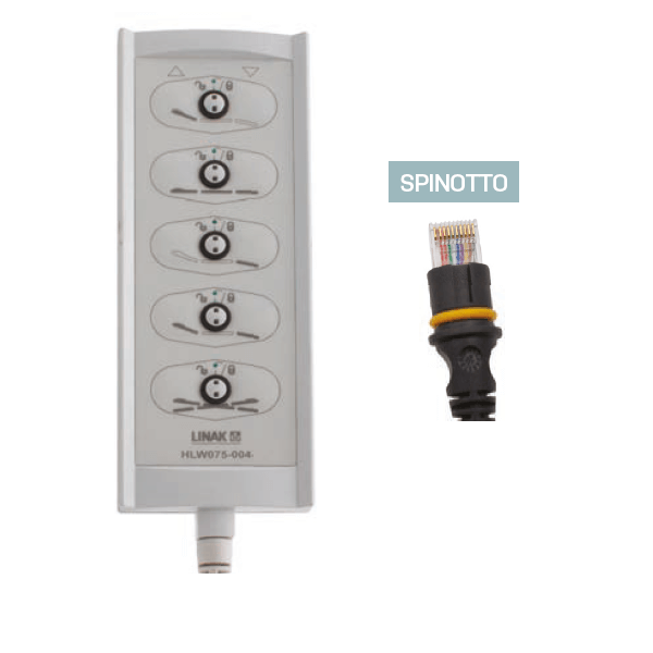 Telecomando per letto 5 funzioni 02002026 ausilio per disabili