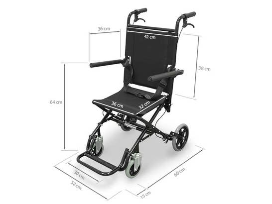 Carrozzina pieghevole Wellcore da trasporto in alluminio