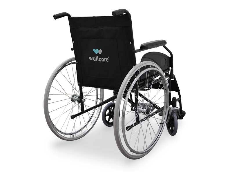 Sedia a rotelle pieghevole in acciaio Wellcore