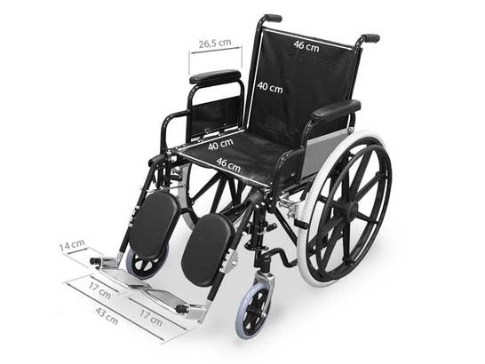 Carrozzina Wellcore con pedana elevabile in acciaio