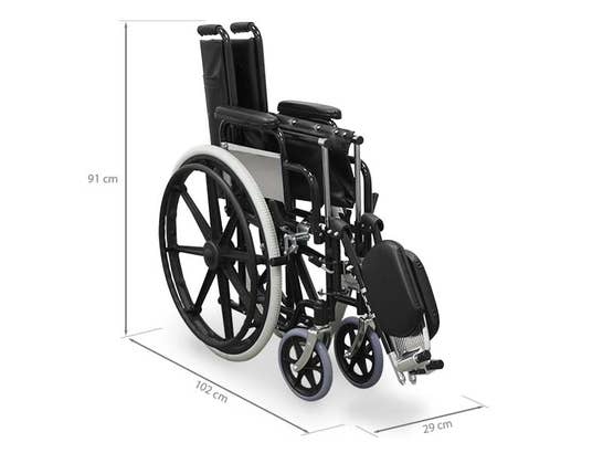 Carrozzina Wellcore con pedana elevabile in acciaio