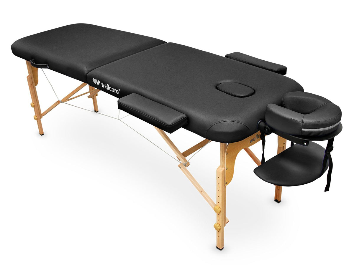 Lettino pieghevole Wellcore - Nero