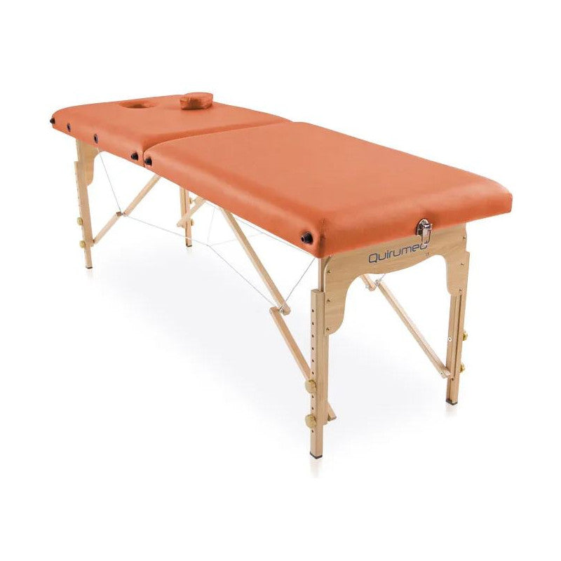 Lettino pieghevole in legno BASIC 180x60 cm Quirumed - Arancione