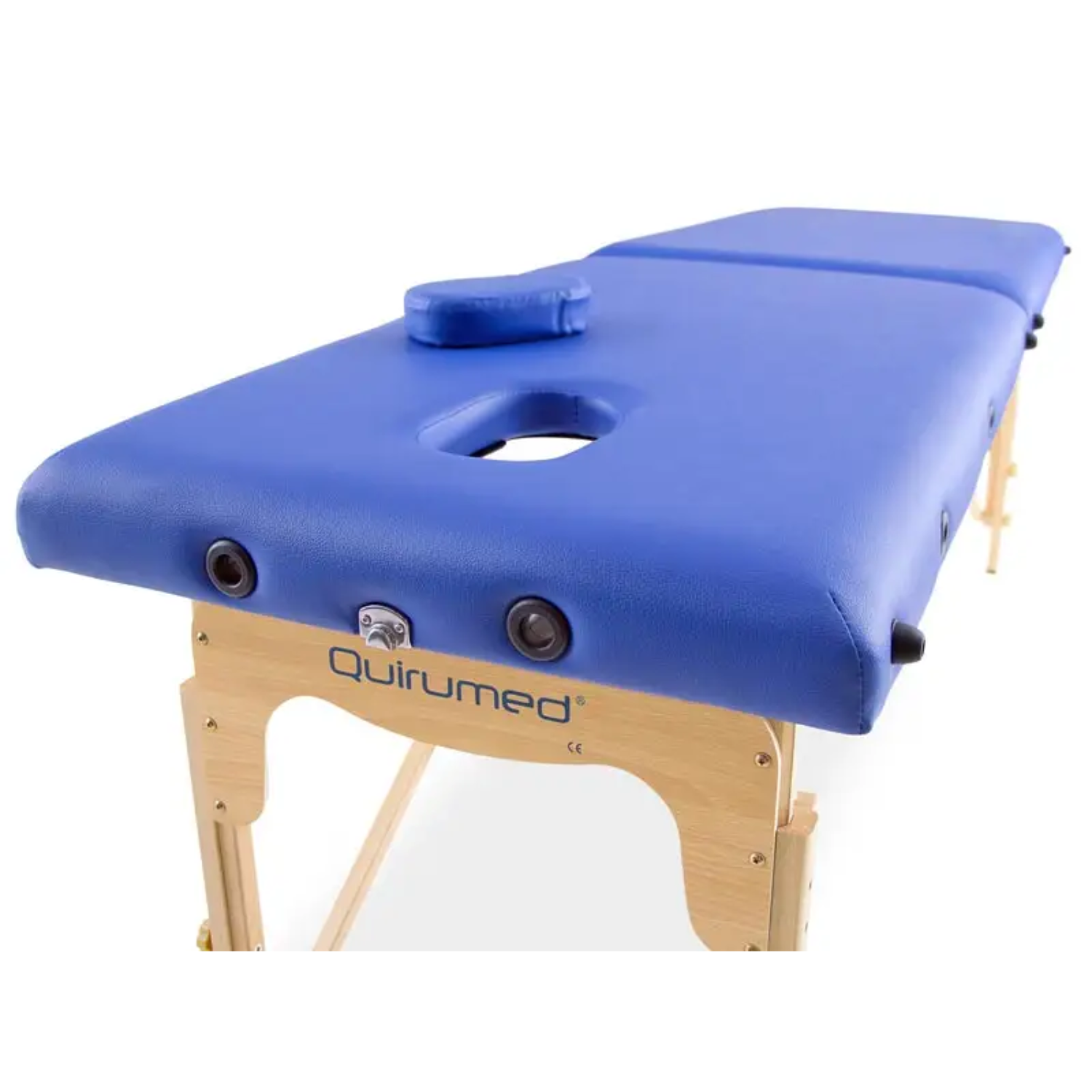 Lettino pieghevole in legno BASIC 180x60 cm Quirumed - dettaglio Blu