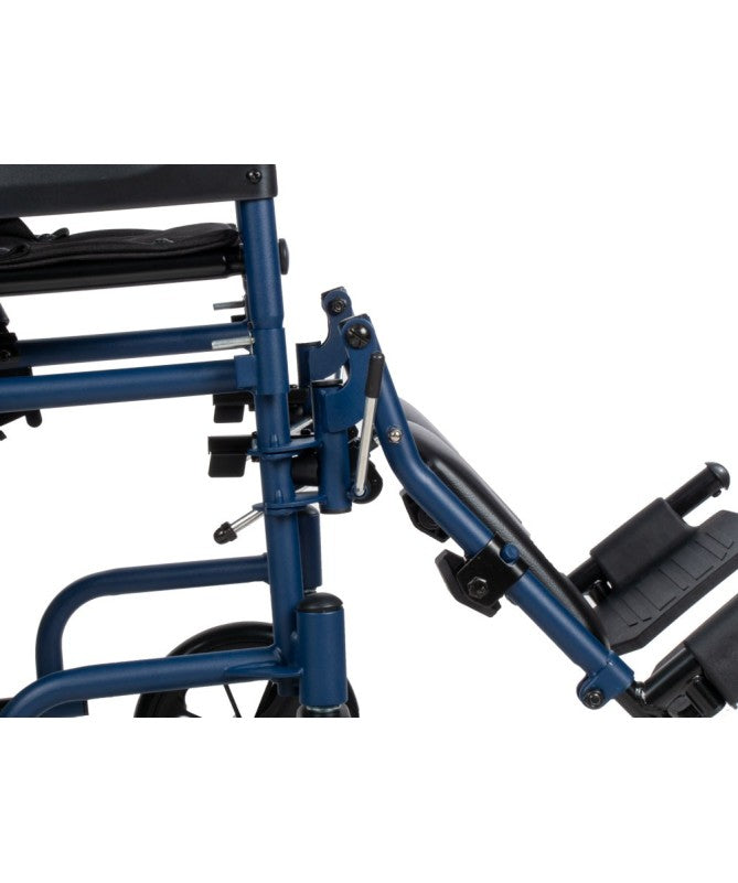 Carrozzina pieghevole in acciaio con schienale reclinabile PC-15/151