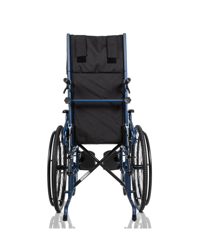 Carrozzina pieghevole in acciaio con schienale reclinabile PC-15/151