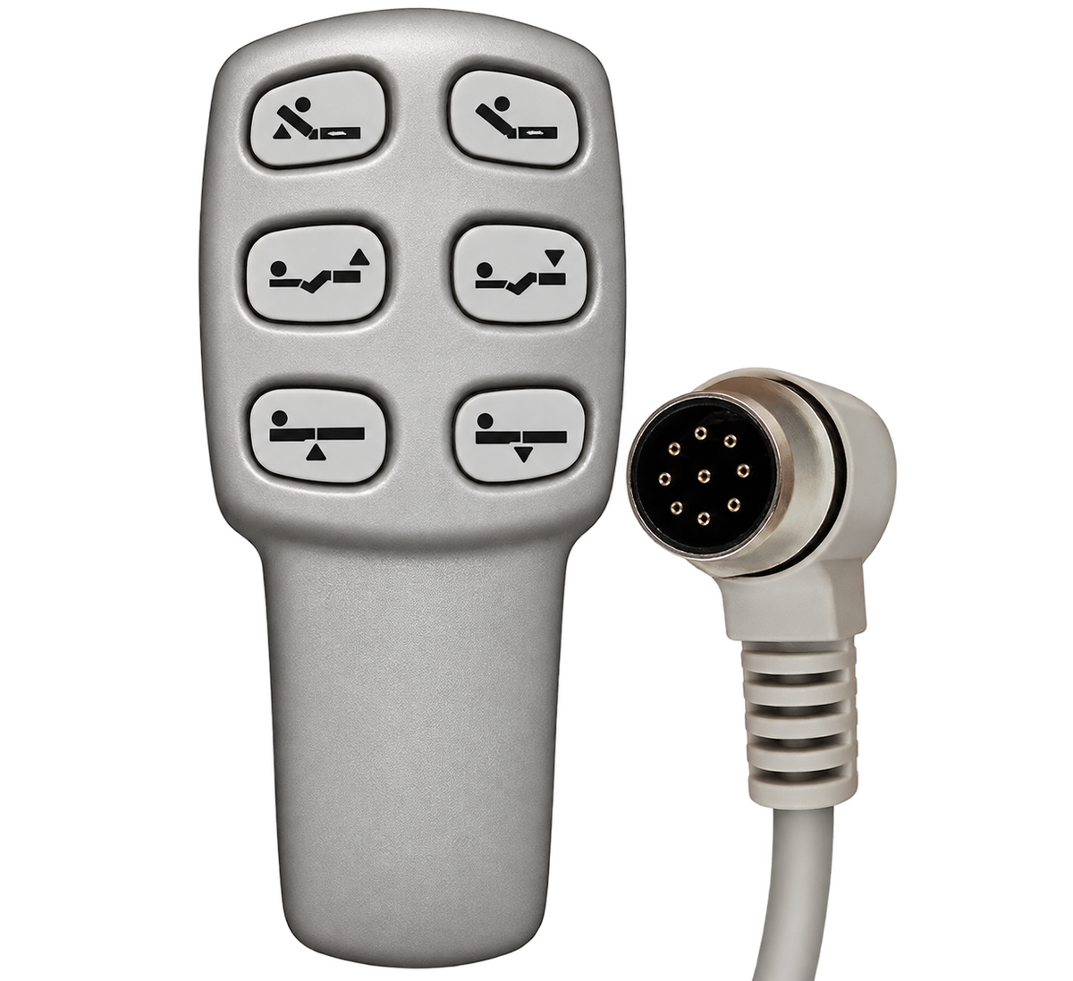Telecomando Bock 6 tasti grigi 9 pin con blocco tasti codice 02163004