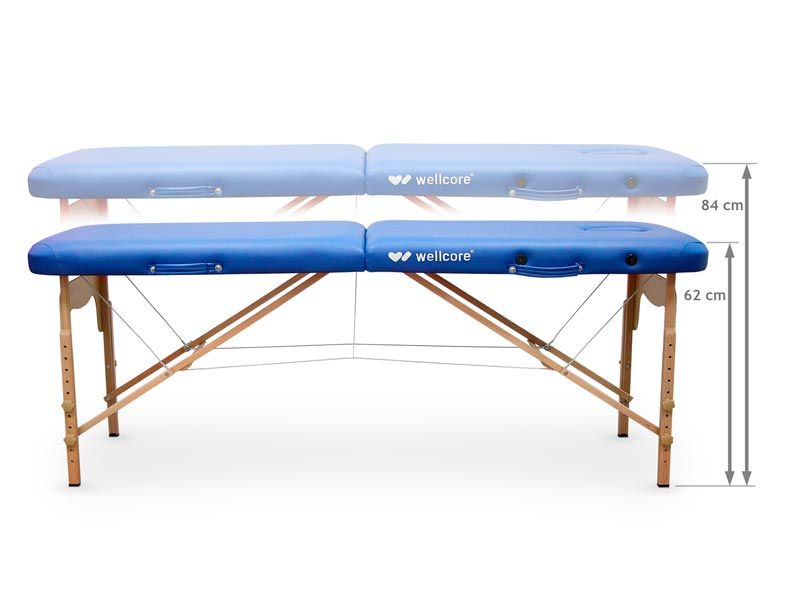 Altezza regolabile lettino pieghevole Wellcore 62-84 cm