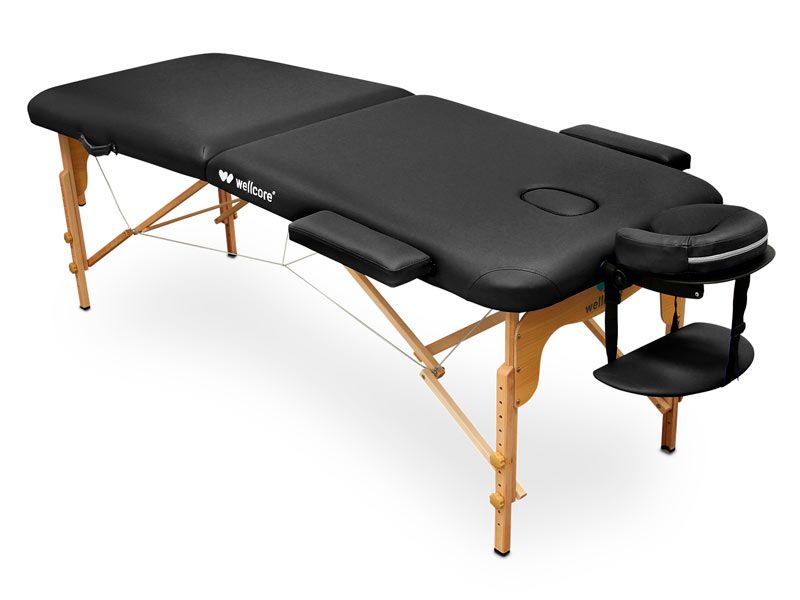 Lettino pieghevole Wellcore 195 x 70 cm - nero
