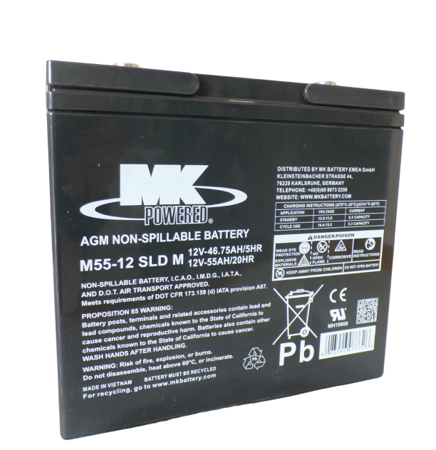 Batteria MK 12 V 55 Ah | Omega Ausili 03017012