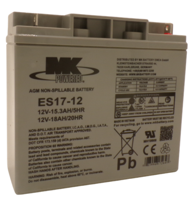 Batteria MK 12 V 17 Ah | Omega Ausili 03017013