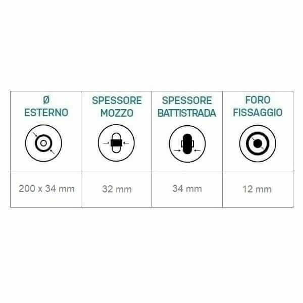 06033307 Ruota posteriore per rollator ausilio per disabili
