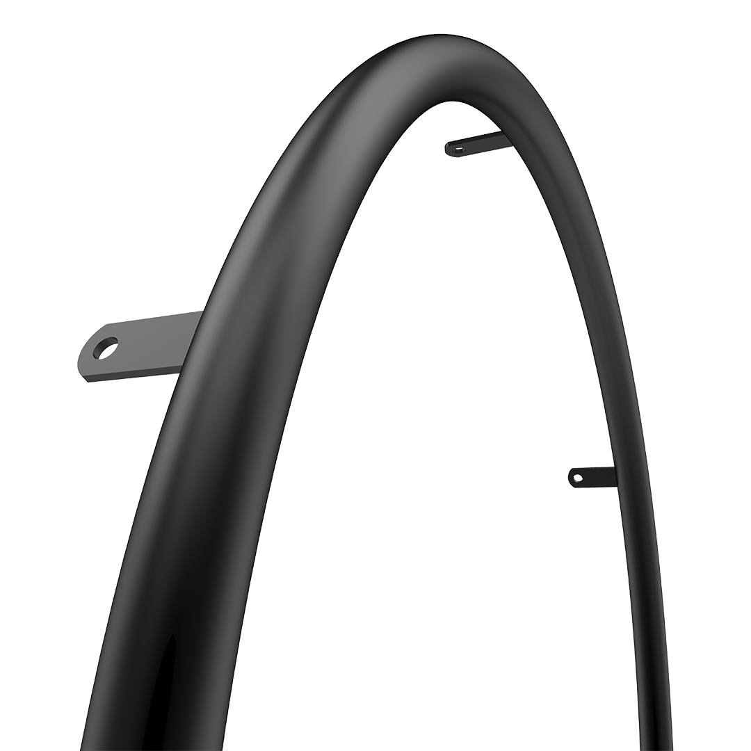 Corrimano 24" Alluminio Nero Fissaggio 4 Alette | Omega Ausili