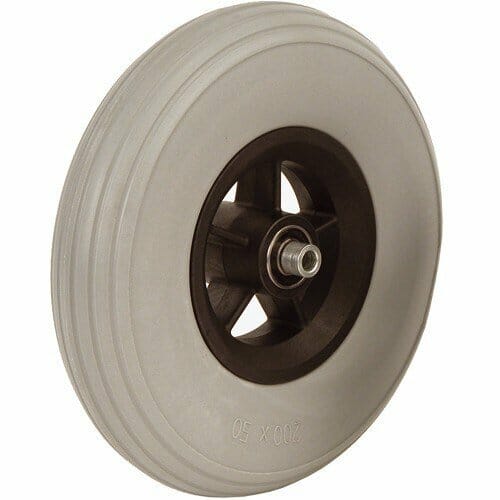 06069018 Ruota 8' x 1/2 x 2' in gomma grigia ausilio per disabili