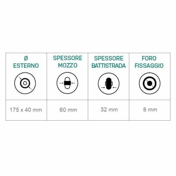 06117005 Ruota 7x1 ¼ gomma morbida ausilio per disabili