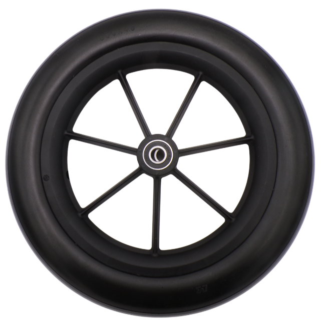 Ruota 12" Poliuretanica Laterale Nera | Omega Ausili