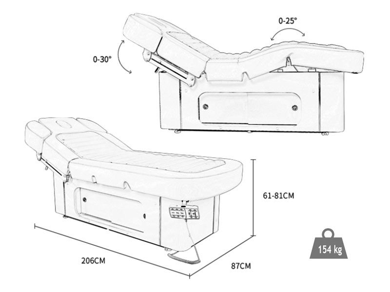 Lettino SPA con Idroterapia, LED e Funzione Calore