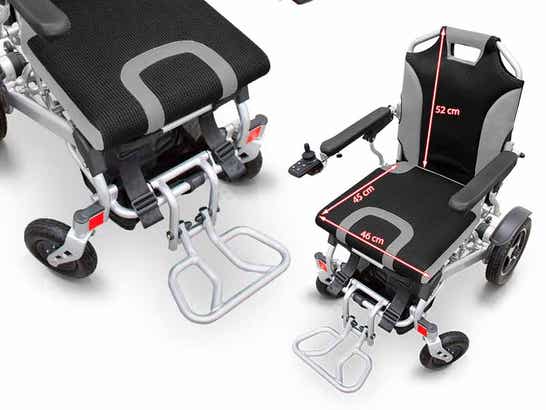 Sedia a rotelle elettrica pieghevole ELITE ULTRALIGHT con telaio rinforzato