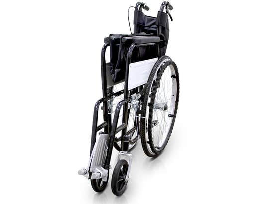 Sedia a rotelle pieghevole in acciaio BASIC